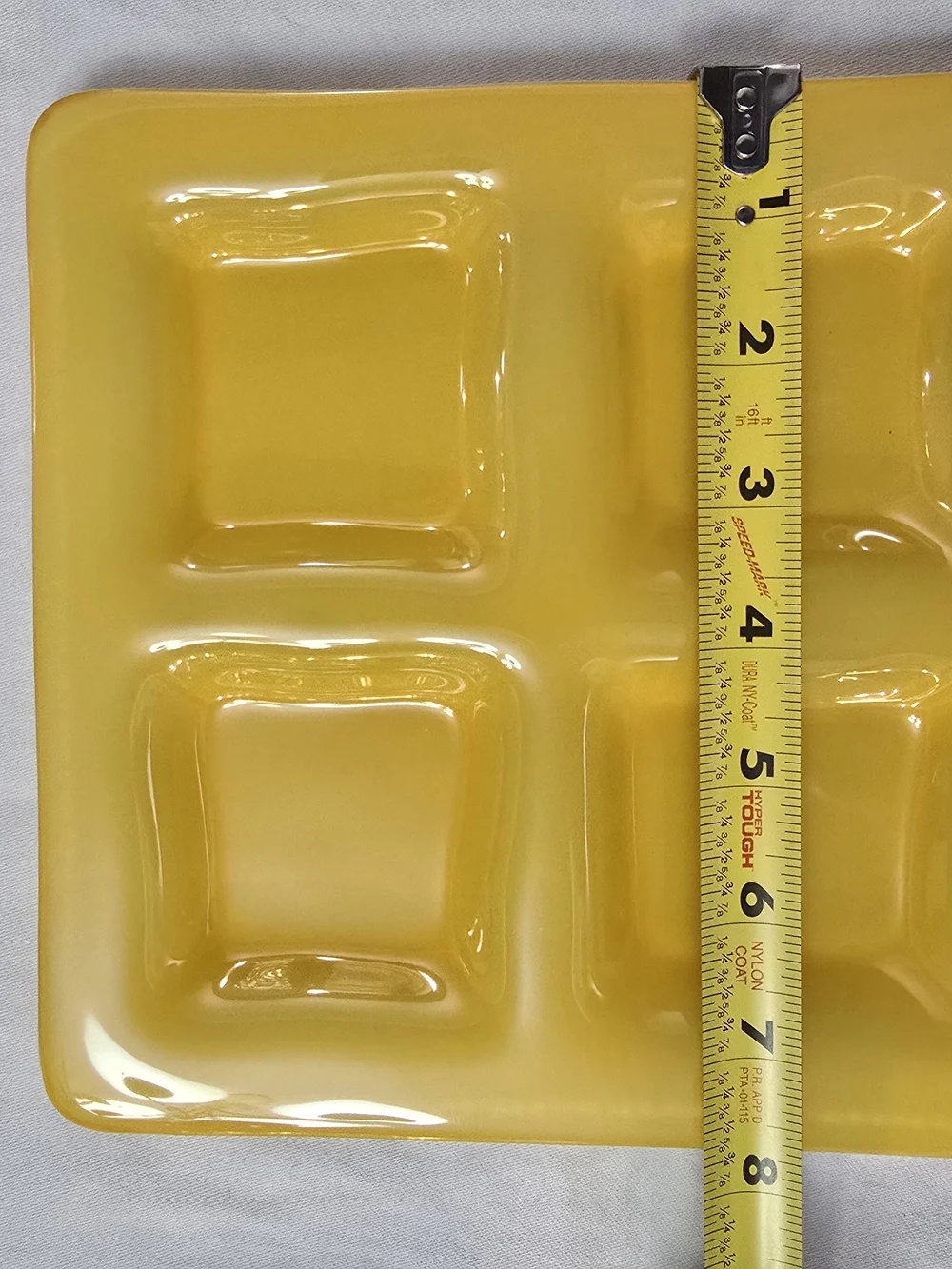 Izabel Lam 4 Compartment Art Glass Citrine Yellow 7.75